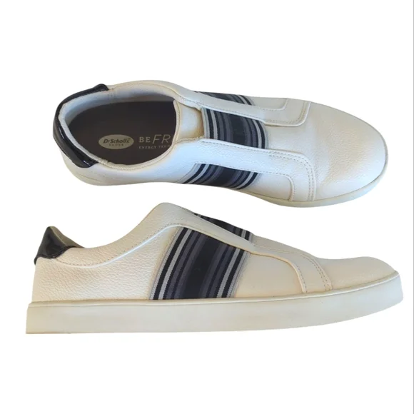 Dr. Scholl's Madi Band Slip On Sneakers 8M White Black Gray - Picture 3 of 16